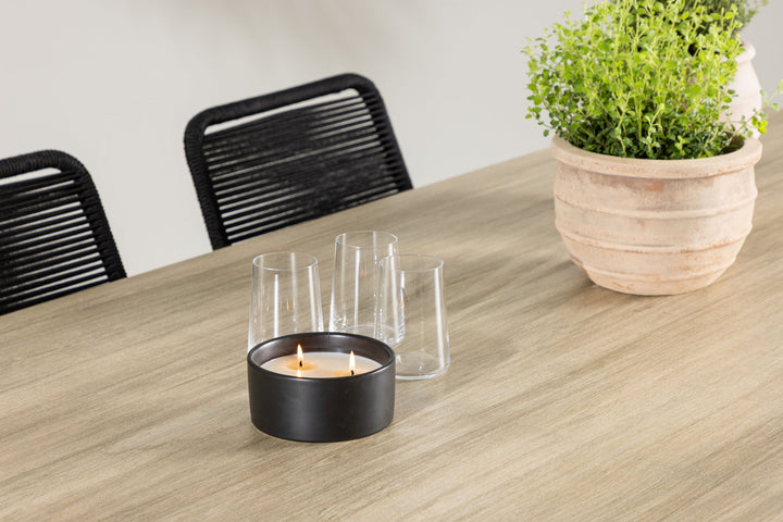 Venture Home Merlo Dining Table - White/Whitewash +Lindos Armchair - Black Alu / Black Rope _6
