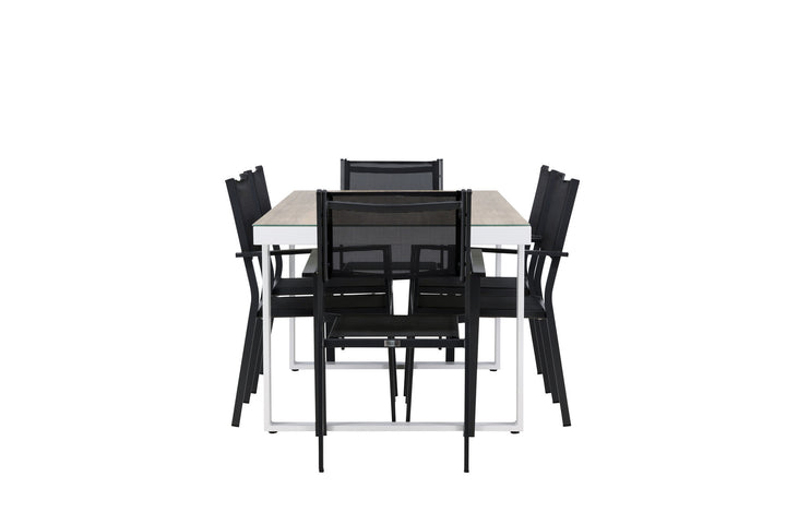 Venture Home Merlo Dining Table - White/Whitewash +Copacabana Stacking Chair - Black/Black - Ersätter 4131-408 _6