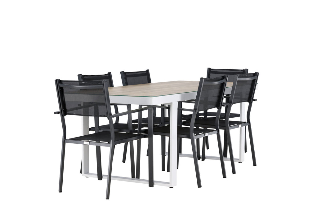 Venture Home Merlo Dining Table - White/Whitewash +Copacabana Stacking Chair - Black/Black - Ersätter 4131-408 _6