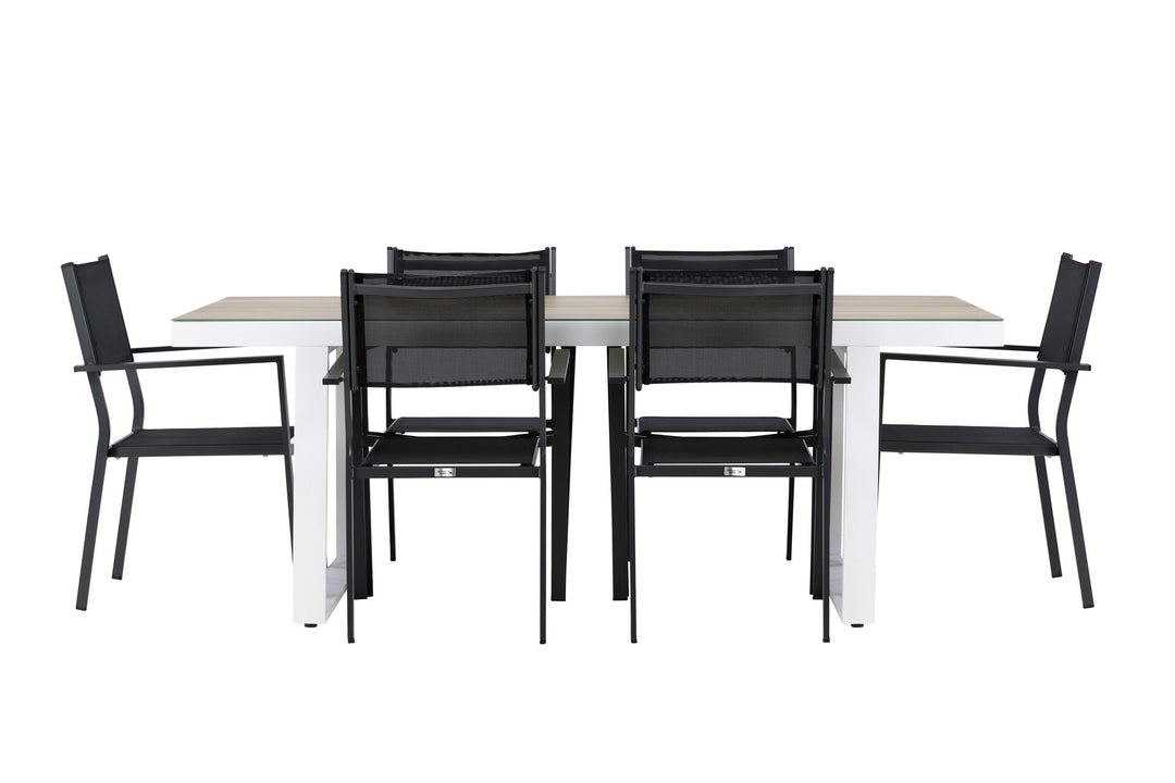 Venture Home Merlo Dining Table - White/Whitewash +Copacabana Stacking Chair - Black/Black - Ersätter 4131-408 _6