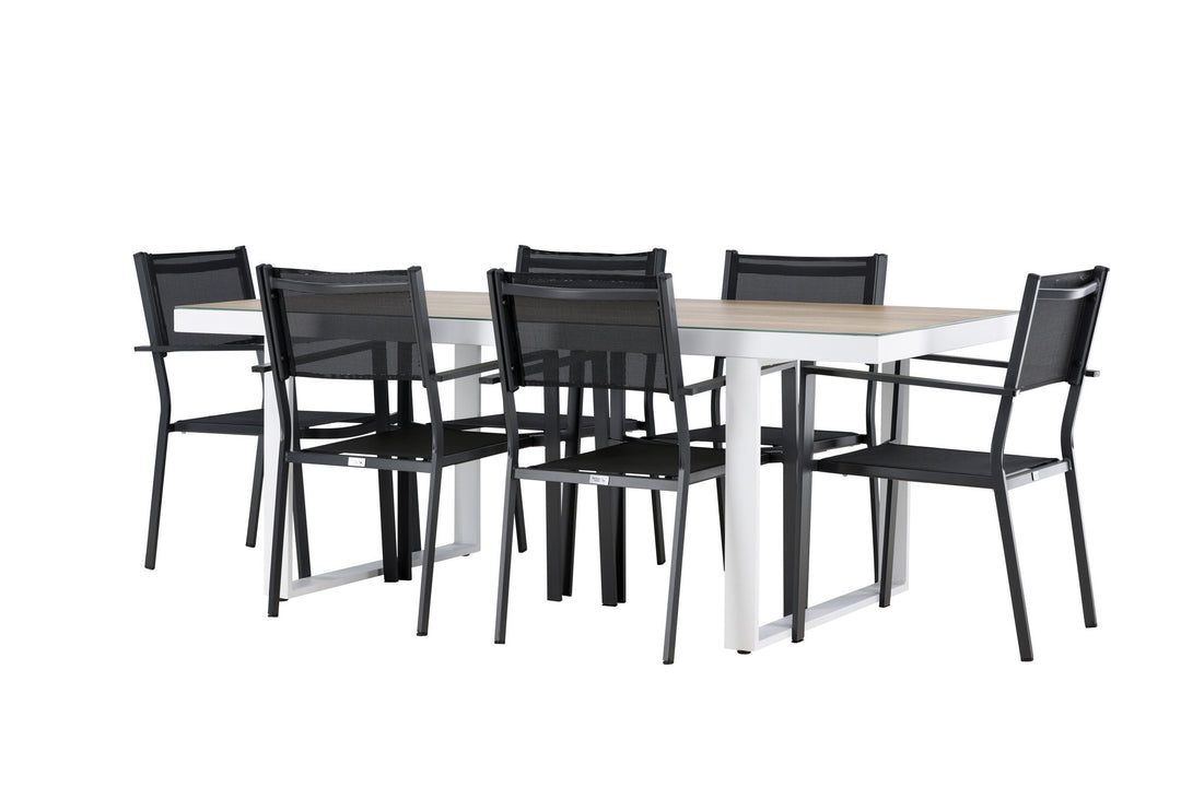 Venture Home Merlo Dining Table - White/Whitewash +Copacabana Stacking Chair - Black/Black - Ersätter 4131-408 _6