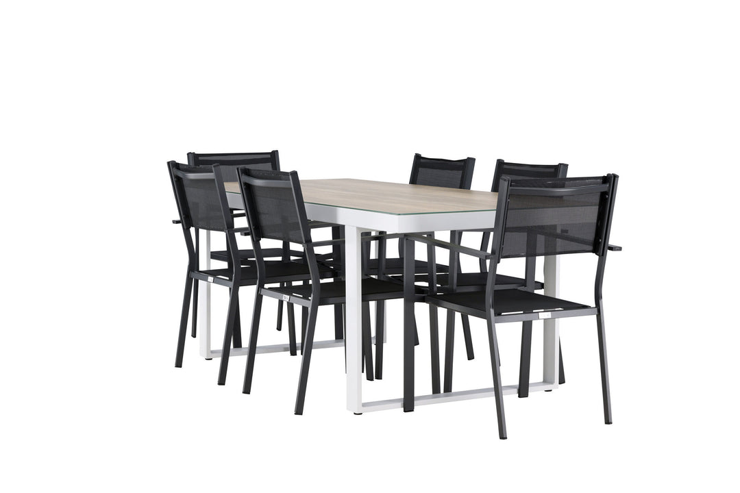 Venture Home Merlo Dining Table - White/Whitewash +Copacabana Stacking Chair - Black/Black - Ersätter 4131-408 _6