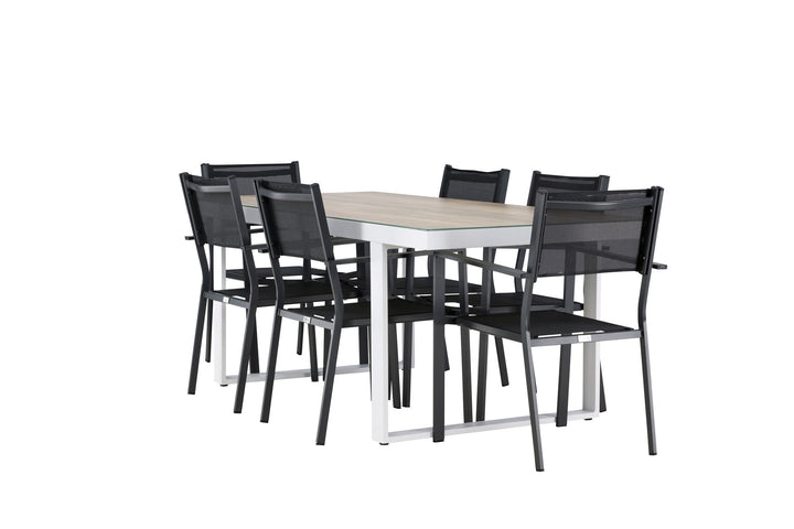 Venture Home Merlo Dining Table - White/Whitewash +Copacabana Stacking Chair - Black/Black - Ersätter 4131-408 _6