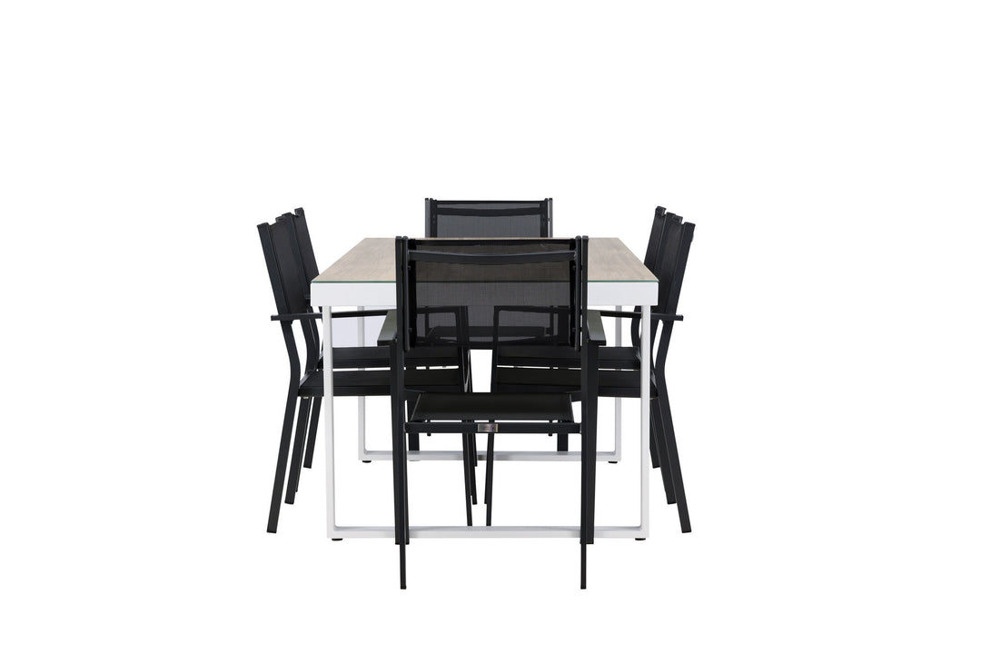 Venture Home Merlo Dining Table - White/Whitewash +Copacabana Stacking Chair - Black/Black - Ersätter 4131-408 _6