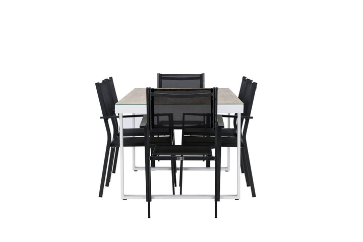 Venture Home Merlo Dining Table - White/Whitewash +Copacabana Stacking Chair - Black/Black - Ersätter 4131-408 _6