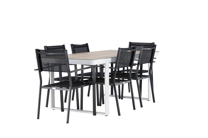 Venture Home Merlo Dining Table - White/Whitewash +Copacabana Stacking Chair - Black/Black - Ersätter 4131-408 _6
