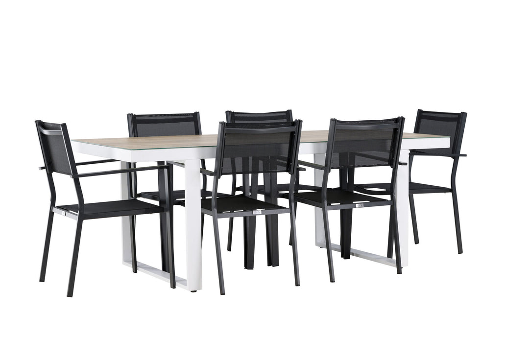 Venture Home Merlo Dining Table - White/Whitewash +Copacabana Stacking Chair - Black/Black - Ersätter 4131-408 _6