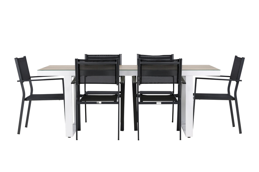 Venture Home Merlo Dining Table - White/Whitewash +Copacabana Stacking Chair - Black/Black - Ersätter 4131-408 _6