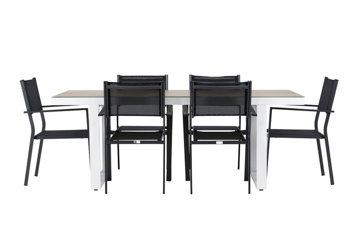 Venture Home Merlo Dining Table - White/Whitewash +Copacabana Stacking Chair - Black/Black - Ersätter 4131-408 _6