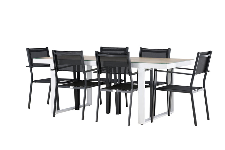 Venture Home Merlo Dining Table - White/Whitewash +Copacabana Stacking Chair - Black/Black - Ersätter 4131-408 _6