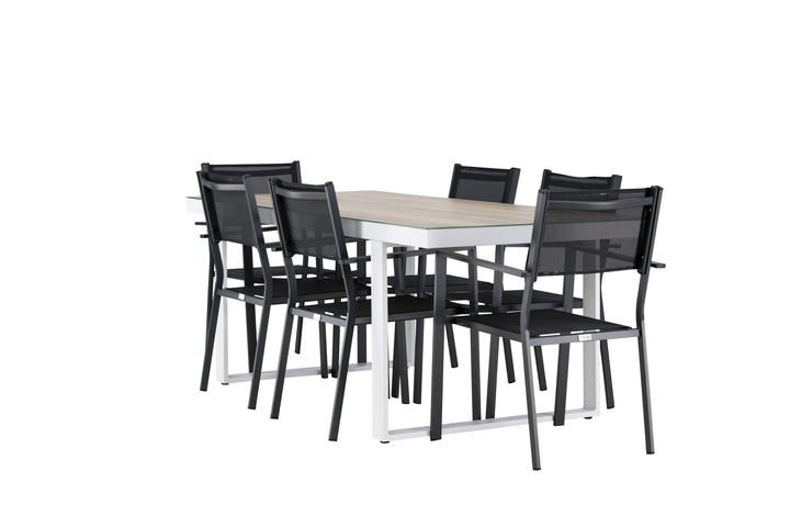 Venture Home Merlo Dining Table - White/Whitewash +Copacabana Stacking Chair - Black/Black - Ersätter 4131-408 _6