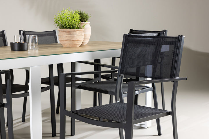 Venture Home Merlo Dining Table - White/Whitewash +Copacabana Stacking Chair - Black/Black - Ersätter 4131-408 _6