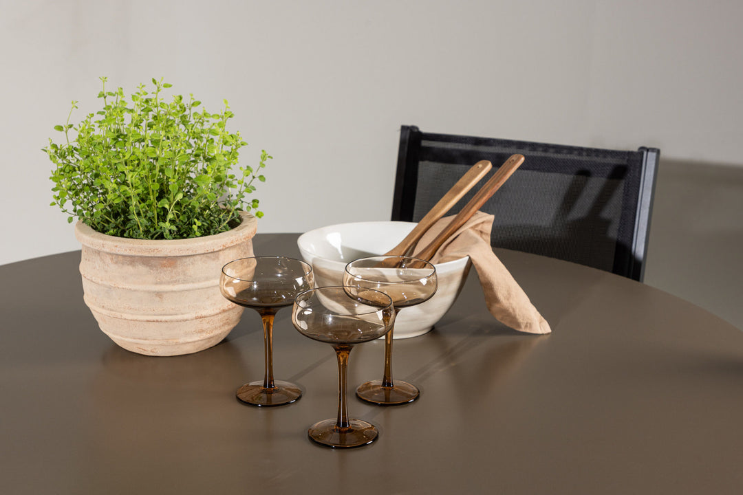 Venture Home Santa Fe Dining Table ø120 - Roasty +Copacabana Stacking Chair - Black/Black - Ersätter 4131-408 _4