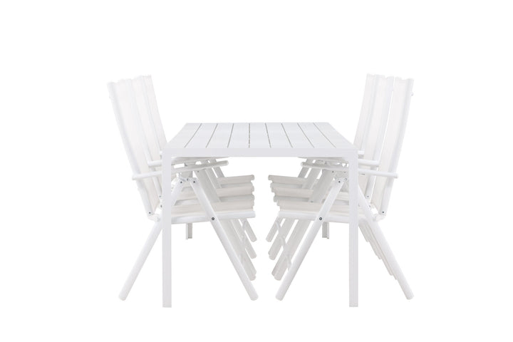 Venture Home Break Dining Table  - White / White Aintwood +Break Diningchair Alumnium - White / Textilene _6