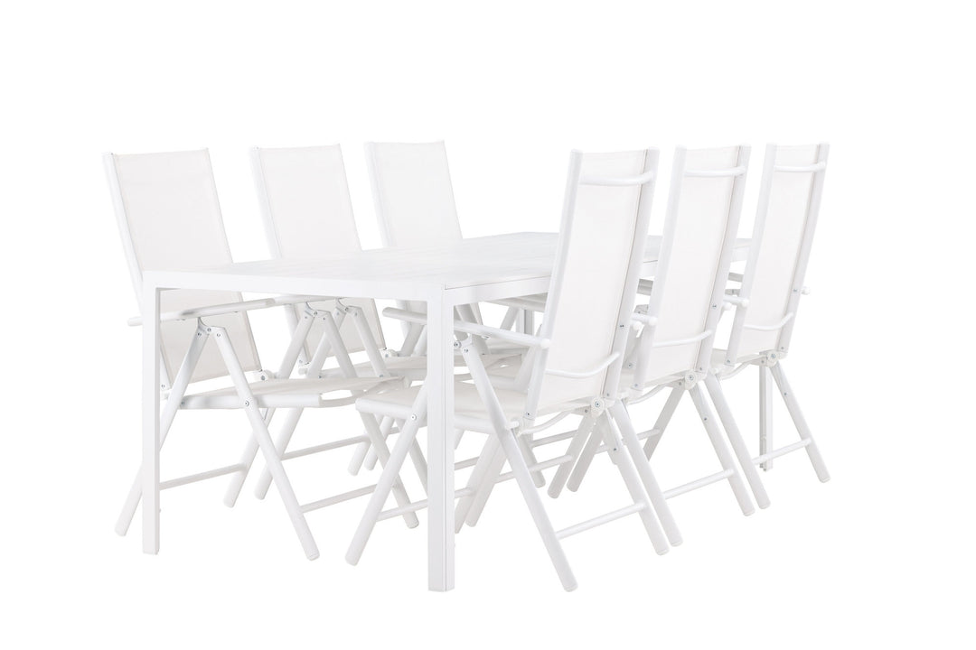 Venture Home Break Dining Table  - White / White Aintwood +Break Diningchair Alumnium - White / Textilene _6