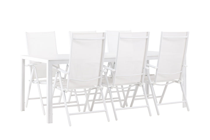 Venture Home Break Dining Table  - White / White Aintwood +Break Diningchair Alumnium - White / Textilene _6
