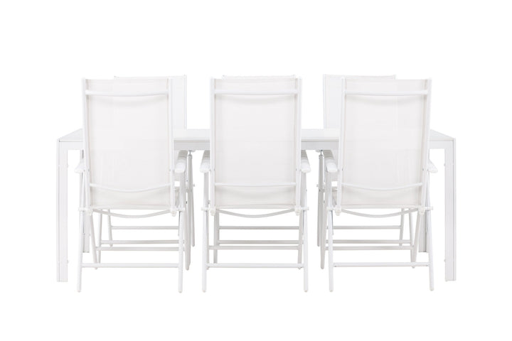 Venture Home Break Dining Table  - White / White Aintwood +Break Diningchair Alumnium - White / Textilene _6
