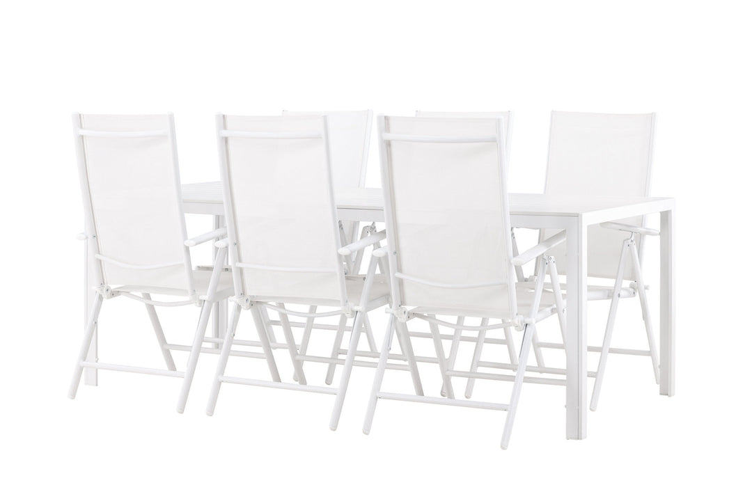 Venture Home Break Dining Table  - White / White Aintwood +Break Diningchair Alumnium - White / Textilene _6