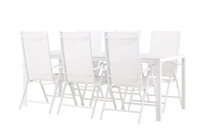 Venture Home Break Dining Table  - White / White Aintwood +Break Diningchair Alumnium - White / Textilene _6