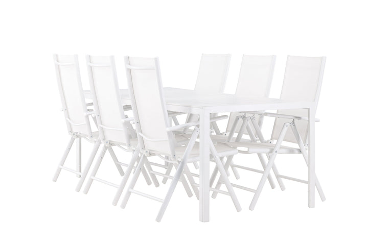 Venture Home Break Dining Table  - White / White Aintwood +Break Diningchair Alumnium - White / Textilene _6