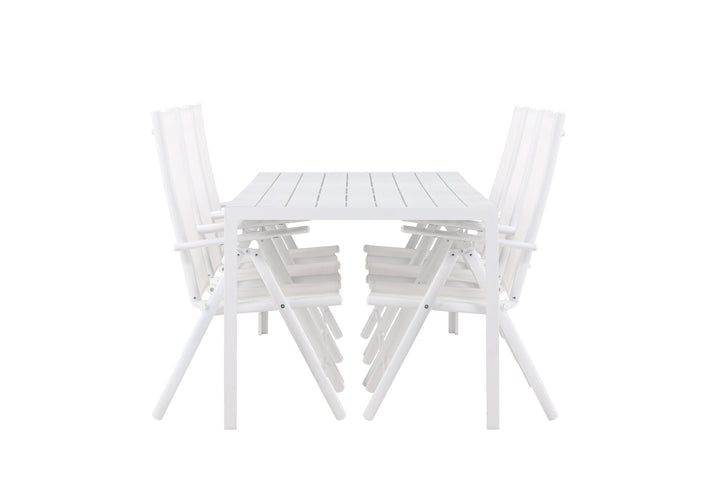 Venture Home Break Dining Table  - White / White Aintwood +Break Diningchair Alumnium - White / Textilene _6