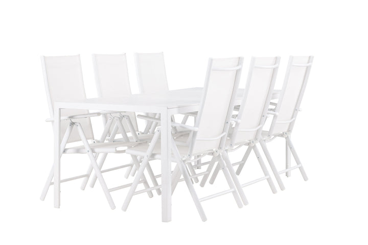 Venture Home Break Dining Table  - White / White Aintwood +Break Diningchair Alumnium - White / Textilene _6