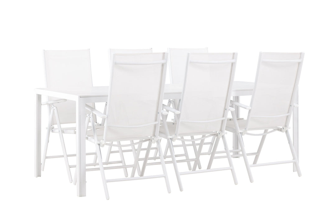 Venture Home Break Dining Table  - White / White Aintwood +Break Diningchair Alumnium - White / Textilene _6