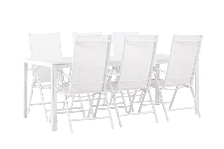 Venture Home Break Dining Table  - White / White Aintwood +Break Diningchair Alumnium - White / Textilene _6