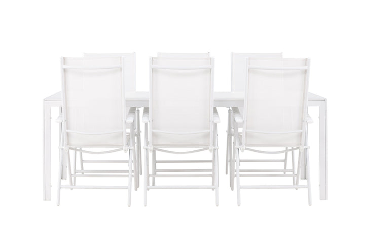 Venture Home Break Dining Table  - White / White Aintwood +Break Diningchair Alumnium - White / Textilene _6
