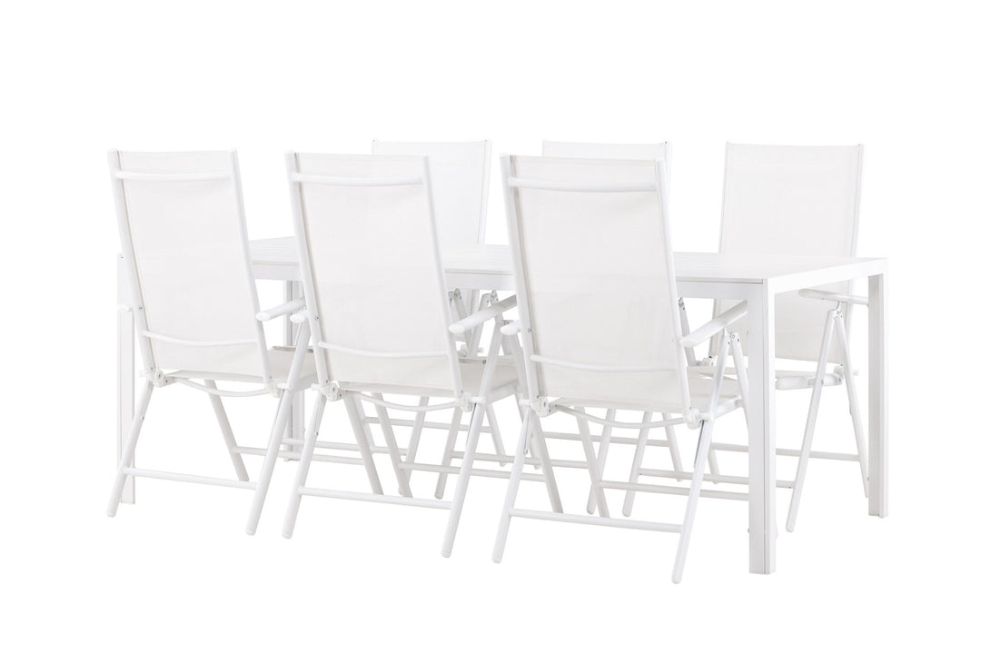 Venture Home Break Dining Table  - White / White Aintwood +Break Diningchair Alumnium - White / Textilene _6