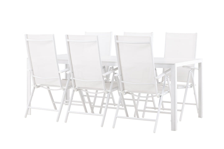 Venture Home Break Dining Table  - White / White Aintwood +Break Diningchair Alumnium - White / Textilene _6
