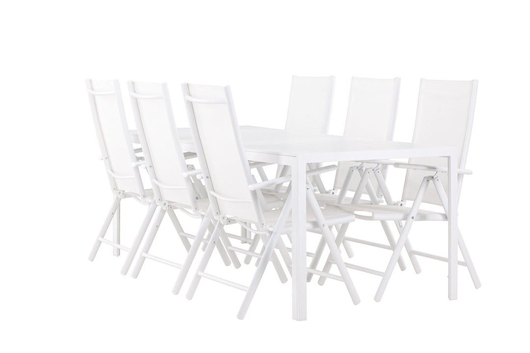 Venture Home Break Dining Table  - White / White Aintwood +Break Diningchair Alumnium - White / Textilene _6