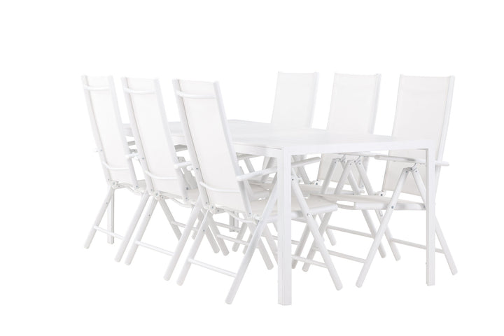 Venture Home Break Dining Table  - White / White Aintwood +Break Diningchair Alumnium - White / Textilene _6