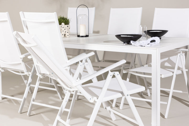 Venture Home Break Dining Table  - White / White Aintwood +Break Diningchair Alumnium - White / Textilene _6