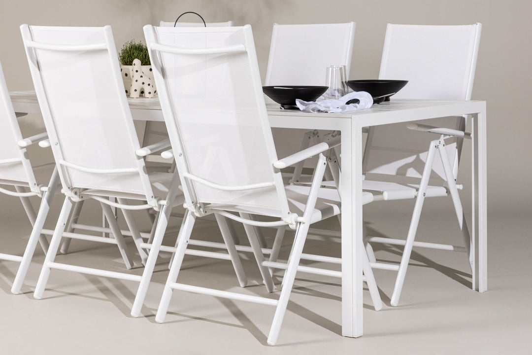 Venture Home Break Dining Table  - White / White Aintwood +Break Diningchair Alumnium - White / Textilene _6