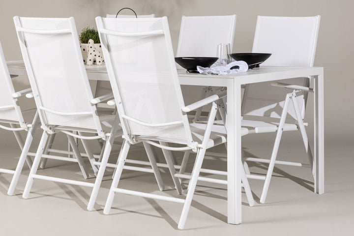 Venture Home Break Dining Table  - White / White Aintwood +Break Diningchair Alumnium - White / Textilene _6