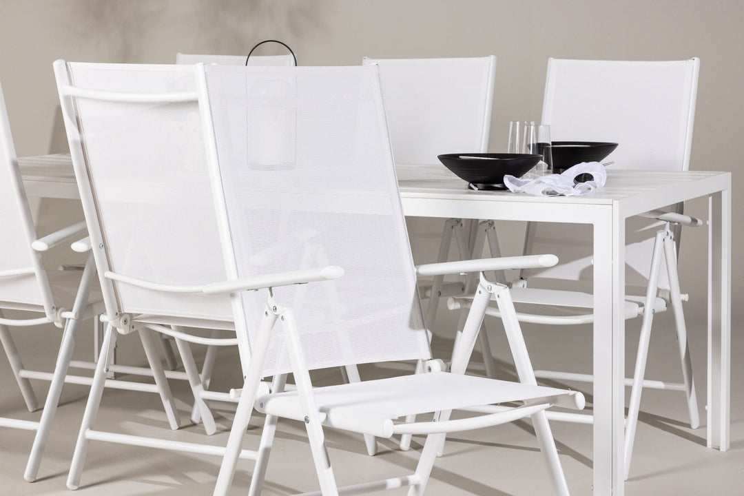 Venture Home Break Dining Table  - White / White Aintwood +Break Diningchair Alumnium - White / Textilene _6
