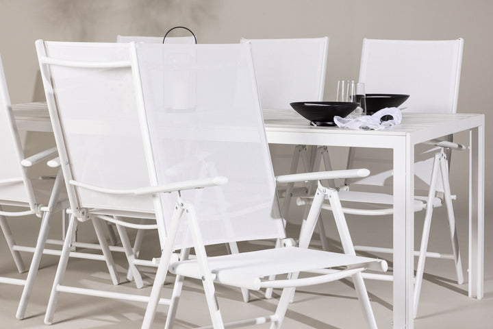 Venture Home Break Dining Table  - White / White Aintwood +Break Diningchair Alumnium - White / Textilene _6
