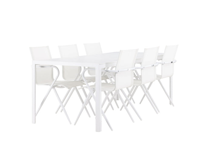 Venture Home Break Dining Table  - White / White Aintwood +Alina Dining Chair - white Alu / White Textilene _6