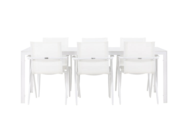 Venture Home Break Dining Table  - White / White Aintwood +Alina Dining Chair - white Alu / White Textilene _6