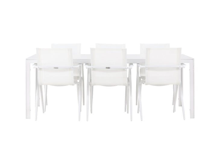 Venture Home Break Dining Table  - White / White Aintwood +Alina Dining Chair - white Alu / White Textilene _6