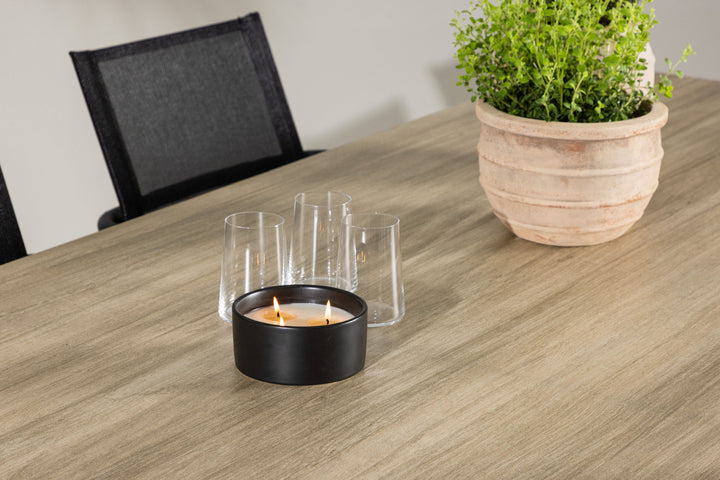 Venture Home Merlo Dining Table - White/Whitewash +Alina Dining Chair - Black Alu / Black Textilene _6