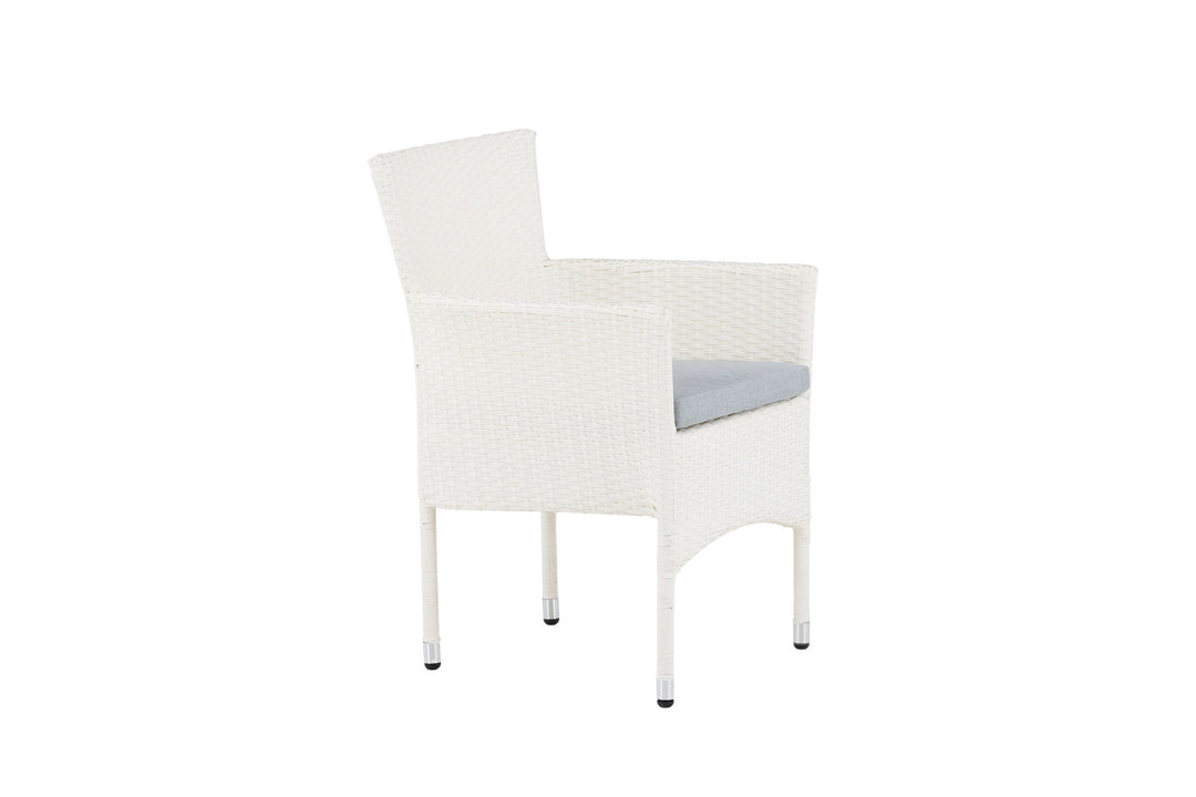 Venture Home Malina Diningchair 2-pack Alumnium - White / Wicker