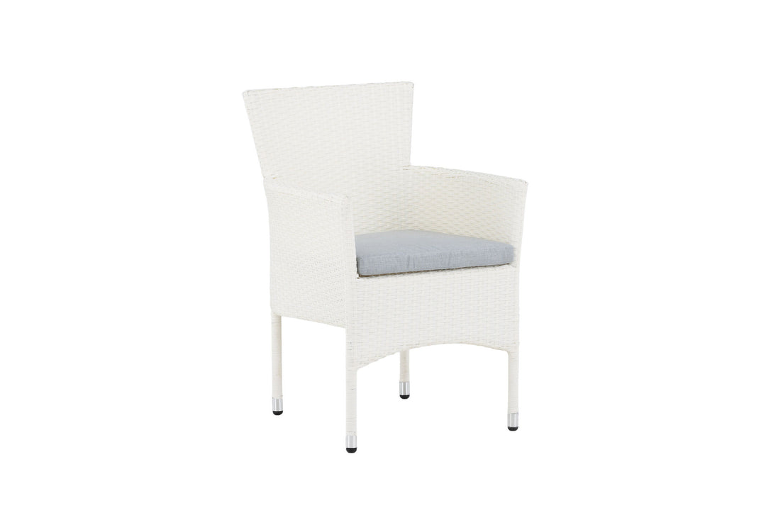 Venture Home Malina Diningchair 2-pack Alumnium - White / Wicker