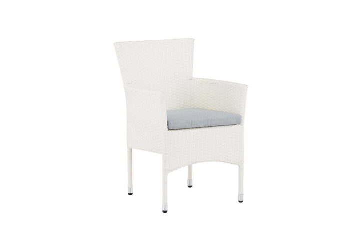 Venture Home Malina Diningchair 2-pack Alumnium - White / Wicker