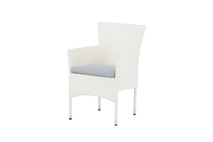 Venture Home Malina Diningchair 2-pack Alumnium - White / Wicker