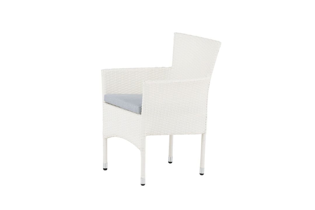 Venture Home Malina Diningchair 2-pack Alumnium - White / Wicker
