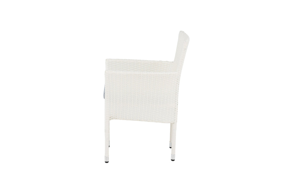 Venture Home Malina Diningchair 2-pack Alumnium - White / Wicker