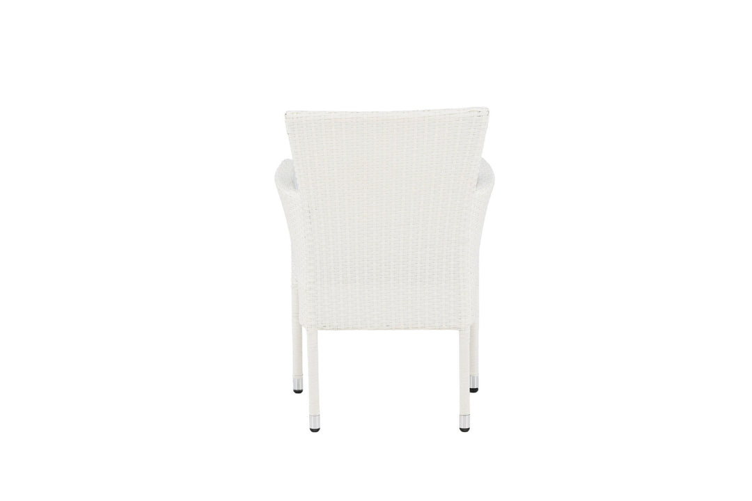 Venture Home Malina Diningchair 2-pack Alumnium - White / Wicker