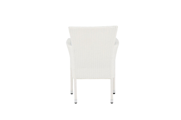 Venture Home Malina Diningchair 2-pack Alumnium - White / Wicker